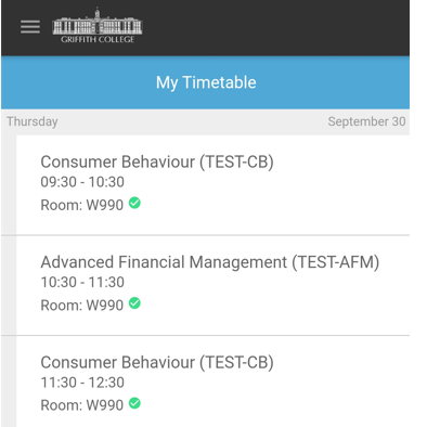 AtGC Timetable